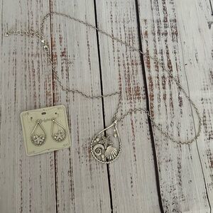 Brighton SEA DREAMER necklace and earring set. Never worn. Still with tags.
